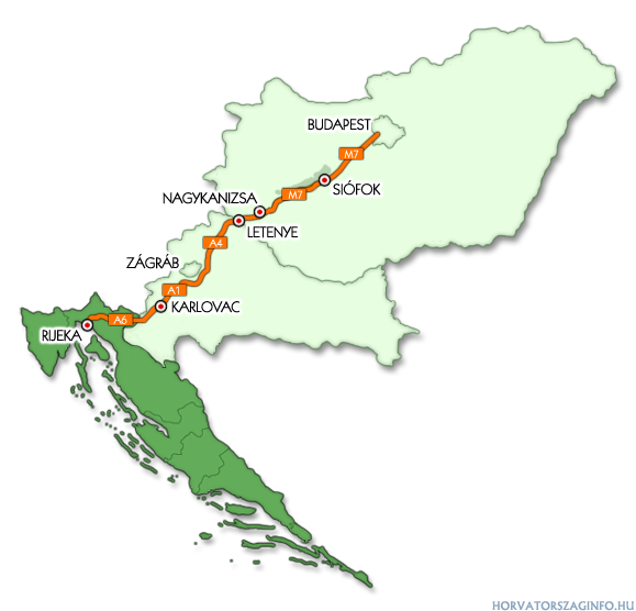 magyarország térkép távolságok Horvátországi autópálya információk, díjak, autós térképek  magyarország térkép távolságok
