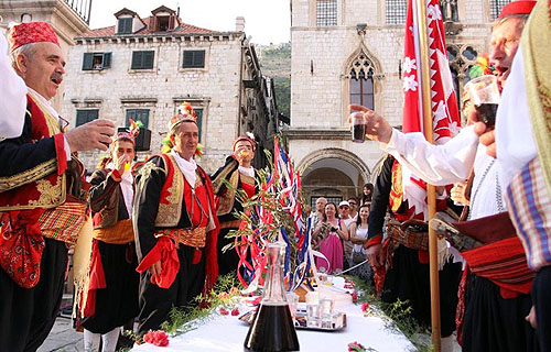Húsvét Horvátország Dubrovnik óvárosában