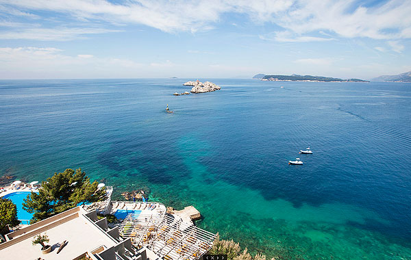 Kilátás a Hotel Palace Dubrovnik szobájából