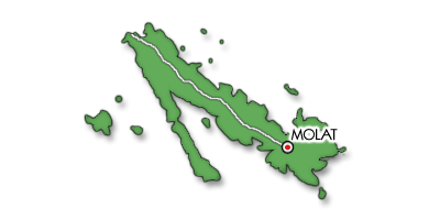 Molat sziget térkép